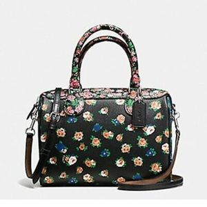 NWT🌹Coach MINI BENNETT SATCHEL IN FLORAL PRINT